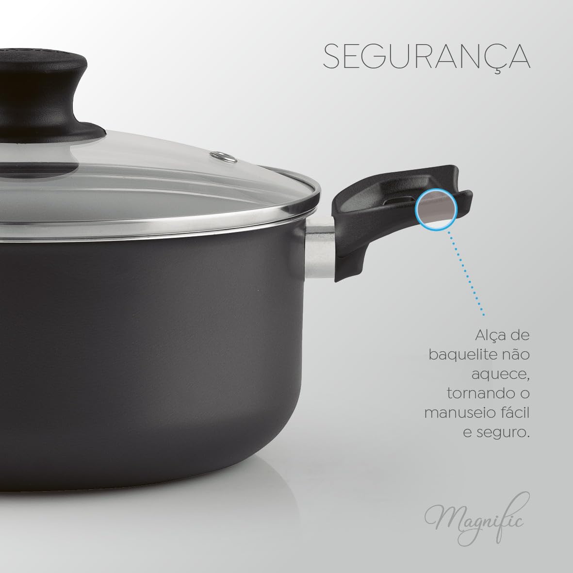 Panelux Caçarola 18 Magnific Grafite Antiaderente | Amazon.com.br